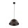 Pendelleuchte Metall Braun Ø 34 cm rund H: max. 165 cm E27