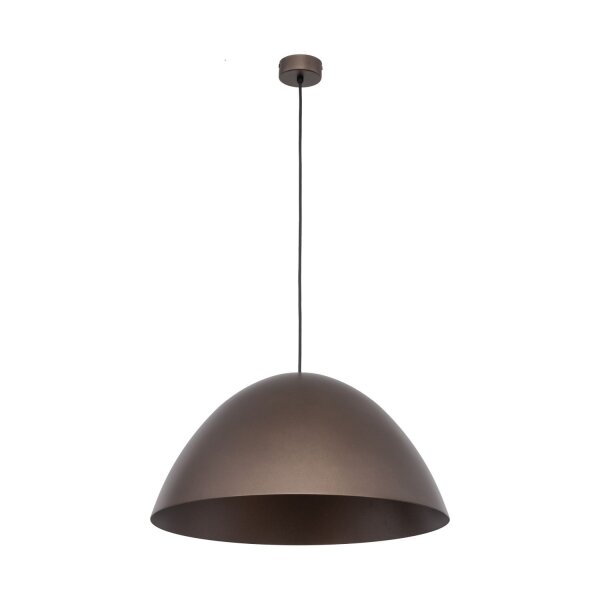 Hängelampe rund Ø 50 cm H: max. 1,7 m Braun Metall E27