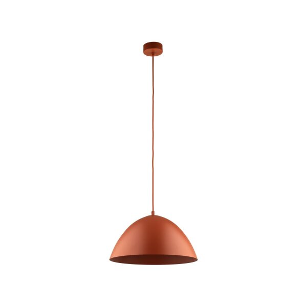 Suspension ronde Ø 34 cm H : max. 165 cm Rouge Métal E27