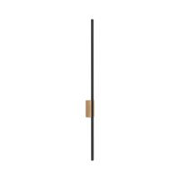 LED Wandlampe Metall Holz 108 cm hoch indirekt Schwarz...
