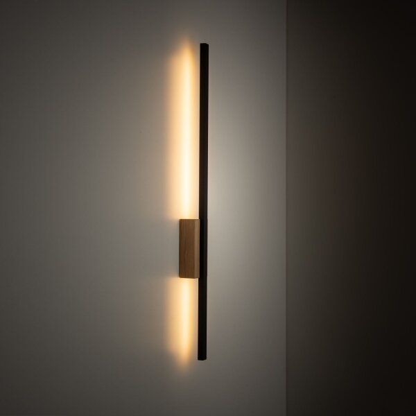 LED Wandlampe indirektes Licht 79 cm hoch Metall Holz 3000 K