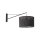 Applique grande P : 1 m L : 38 cm XXL Noir E27 Métal Tissu