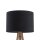 Stehlampe Schwarz 145 cm hoch Dreibein Holz Stoff E27