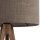 Lampadaire tripode 145 cm petit E27 tissu bois brun Skandi