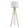 Lampadaire Trépied Bois Tissu 145 cm petit salon E27