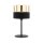 Tischlampe Schwarz Gold 38,5 cm Ø 20 cm H: Stoff Metall E27