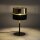 Tischlampe Schwarz Gold 38,5 cm Ø 20 cm H: Stoff Metall E27