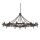 Kronleuchter CAMELOT 9 Schwarz &Oslash;122cm Lampe