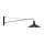 XXL Wandlampe mit Schalter T: 103 cm Metall Schwarz E27
