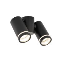 Deckenstrahler Metall klein L: 17 cm Schwarz 2x GU10