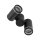 Spot de plafond métal petit L : 17 cm noir 2x GU10