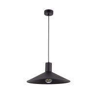H&auml;ngelampe rund &Oslash; 36 cm Schwarz Metall E27...