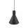 Pendelleuchte Metall E27 Schwarz Ø 18 cm H: max. 155 cm Retro