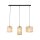 Pendelleuchte 3-flammig Stoff Metall L: 79 cm E27 Boho