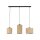 Pendelleuchte 3-flammig Stoff Metall L: 79 cm E27 Boho