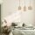 Pendelleuchte 3-flammig Stoff Metall L: 79 cm E27 Boho