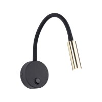 Applique murale avec interrupteur bras flexible G9 noir...