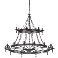 Lustre CAMELOT 9 noir 18xE14 Ø122cm Lampe