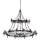 Kronleuchter CAMELOT 9 Schwarz 18xE14 &Oslash;122cm Lampe
