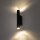 Wandlampe Schwarz Up Down H: 16,5 cm B: 2,5 cm Metall 2x G9