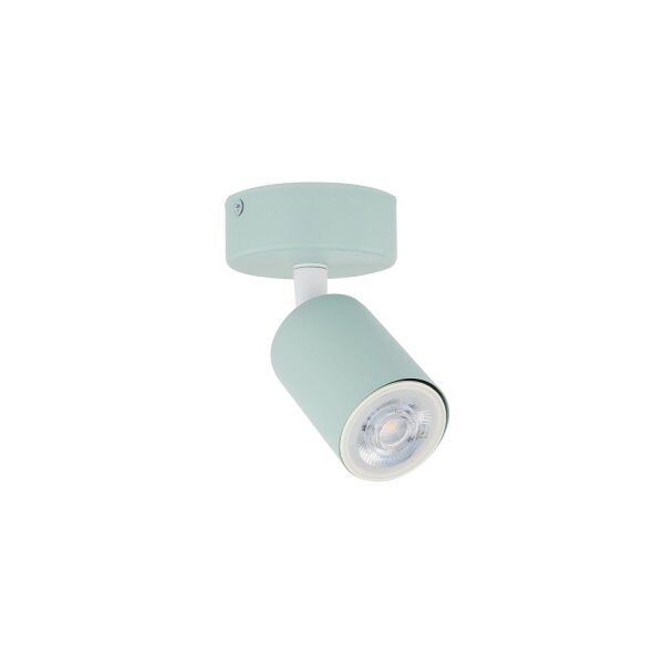 Spot de plafond métal menthe GU10 Ø 13 cm petit chambre denfant