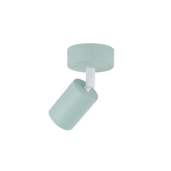 Spot de plafond métal menthe GU10 Ø 13 cm petit chambre denfant