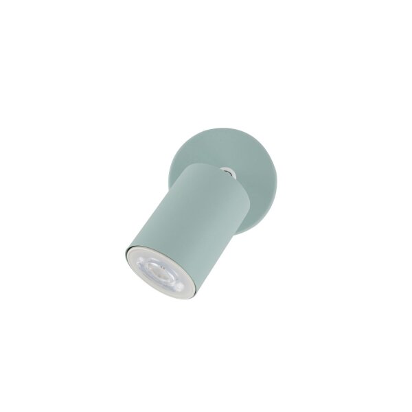 Spot de plafond métal menthe GU10 Ø 13 cm petit chambre denfant