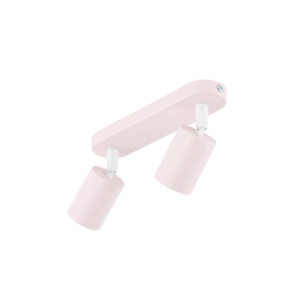 Plafonnier chambre denfant Rose 2x GU10 L : 35 cm petit