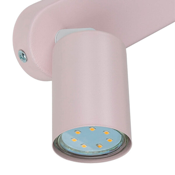 Deckenstrahler Metall Rosa GU10 52 cm lang Kinderzimmer