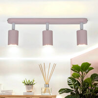 Spot de plafond métal rose GU10 52 cm long chambre...