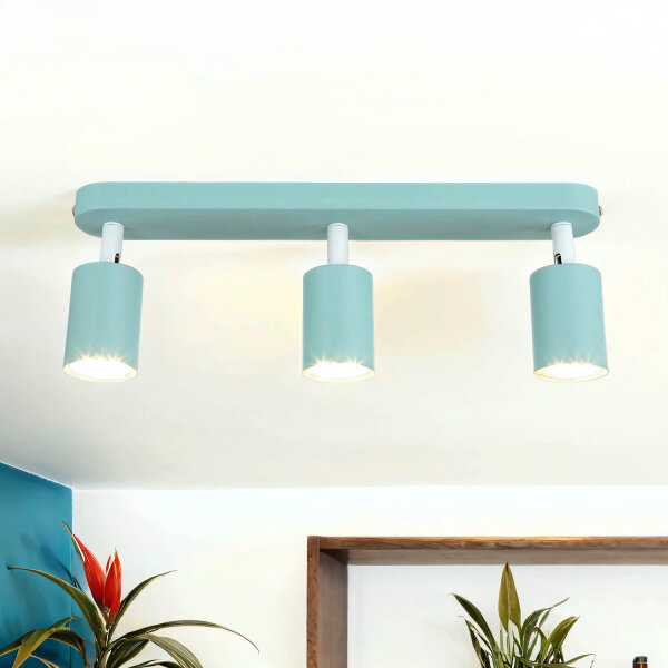 Lampe pour chambre denfant Plafond Mint L : 52 cm Métal 3-flamme GU10