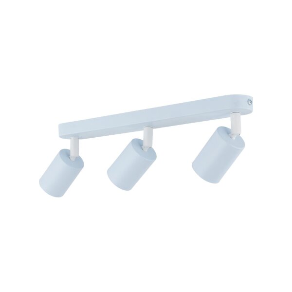 Spot de plafond métal bleu clair L : 52 cm petit 3x GU10 enfants