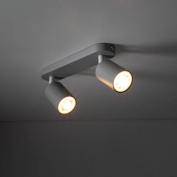 Projecteur de plafond Enfants Gris L : 35 cm orientable Métal 2x GU10