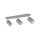 Lampe pour chambre denfant Gris L : 52 cm orientable Métal 3x GU10