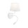 Wandleuchte Schwanenhals Schalter H: 50 cm Metall Stoff