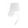 Wandleuchte Schwanenhals Schalter H: 50 cm Metall Stoff
