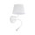 Wandleuchte Schwanenhals Schalter H: 50 cm Metall Stoff