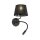 Wandlampe mit USB-Ladefunktion Schalter Lesearm Schwarz