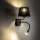 Wandlampe mit USB-Ladefunktion Schalter Lesearm Schwarz