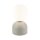 Tischlampe klein H: 21 cm Ø 12 cm Beige Weiß Metall Glas G9