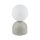 Tischlampe klein H: 21 cm Ø 12 cm Beige Weiß Metall Glas G9