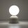 Tischlampe klein H: 21 cm Ø 12 cm Beige Weiß Metall Glas G9