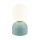Lampe de table verre métal H : 21 cm Ø 12 cm petit blanc menthe G9