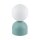 Lampe de table verre métal H : 21 cm Ø 12 cm petit blanc menthe G9
