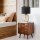 Lampe de table verre fumé tissu E27 48 cm Ø 30 cm KYLE