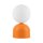 Tischleuchte Orange Weiß Metall Glas H: 21 cm klein G9