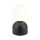 Tischlampe Schwarz Weiß G9 Glas Metall H: 21 cm Kugelschirm
