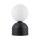 Tischlampe Schwarz Weiß G9 Glas Metall H: 21 cm Kugelschirm