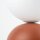 Lampe de table verre métal H : 21 cm petit rouge blanc G9 boule