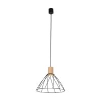 Lampe à suspendre fil de bois Ø 29,5 cm H :...
